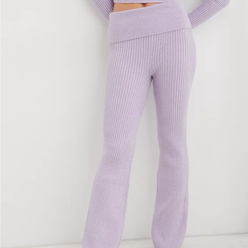 Aerie Purple Sweater Pants